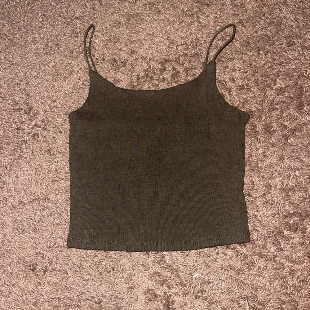 Garage Army Green Crop Top